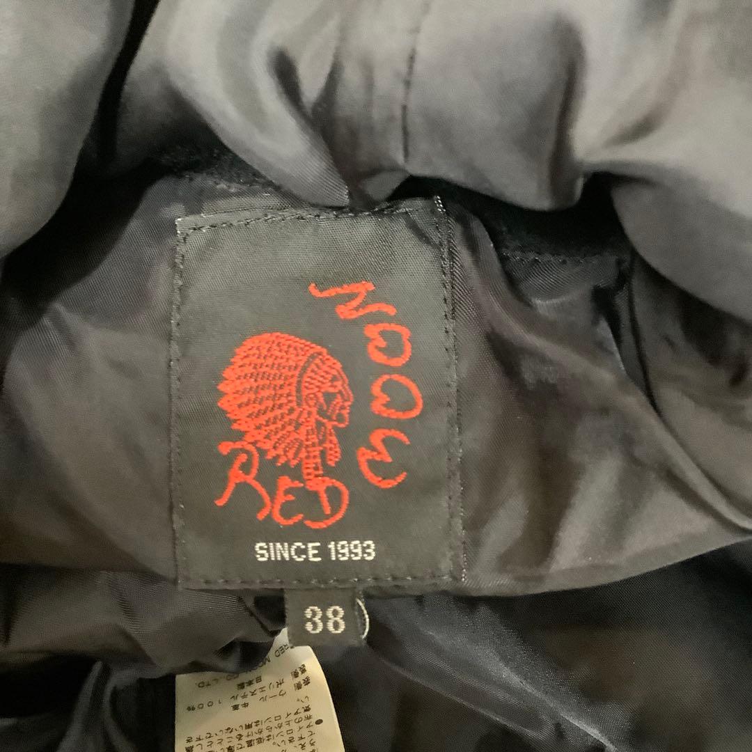 レッドムーン RED MOON レザージャケット スタジャン 横文字ロゴ