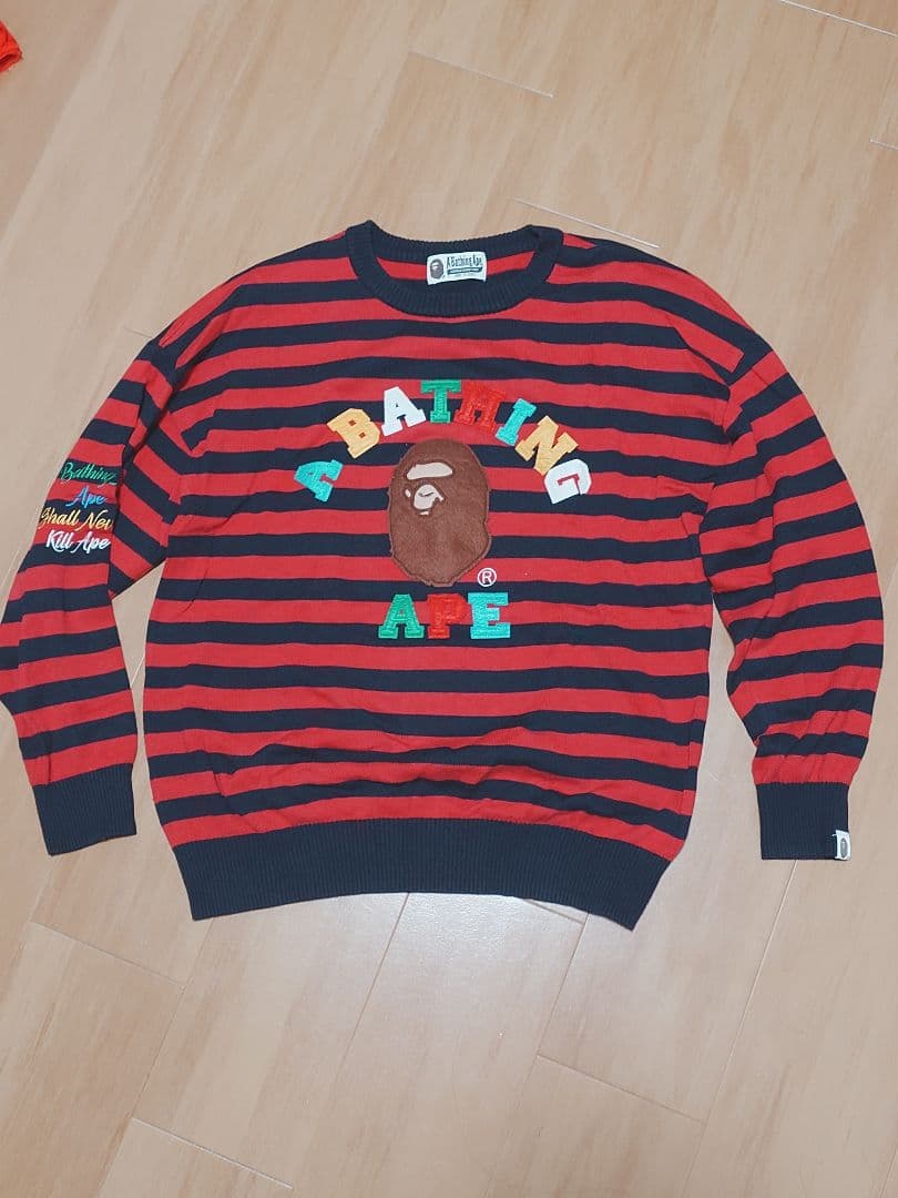 A BATHING APE ボーダー ニット AAPE BY A BATHING APE - 赤西仁 着用 アベイシングエイプ ボーダー