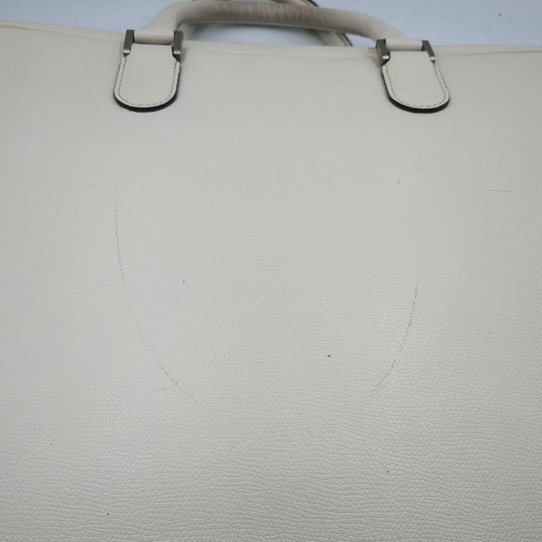 大人気✨️ ダブルハンドル ブリーフケース A4 白 アイボリー ビジネス