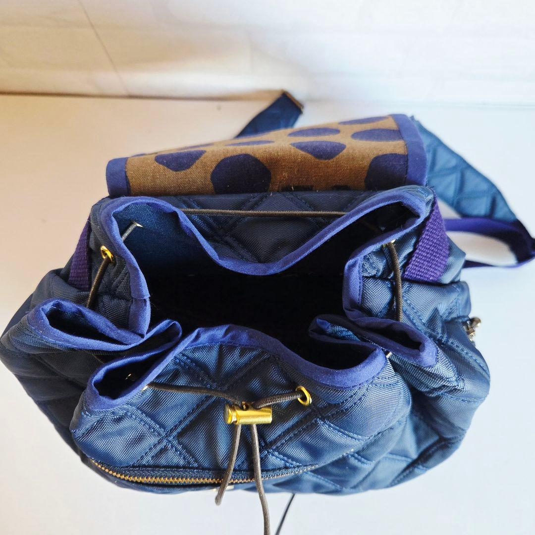 JUNE様専用① 巾着リュック エチノ×ナイロンキルト ハンド