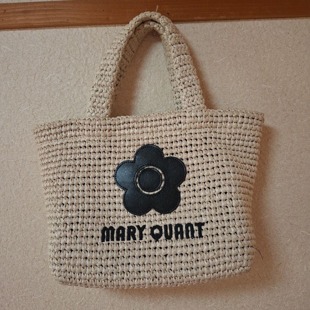 マリークワント☆クロッシェラフィアライクトート☆アイボリー☆バッグ