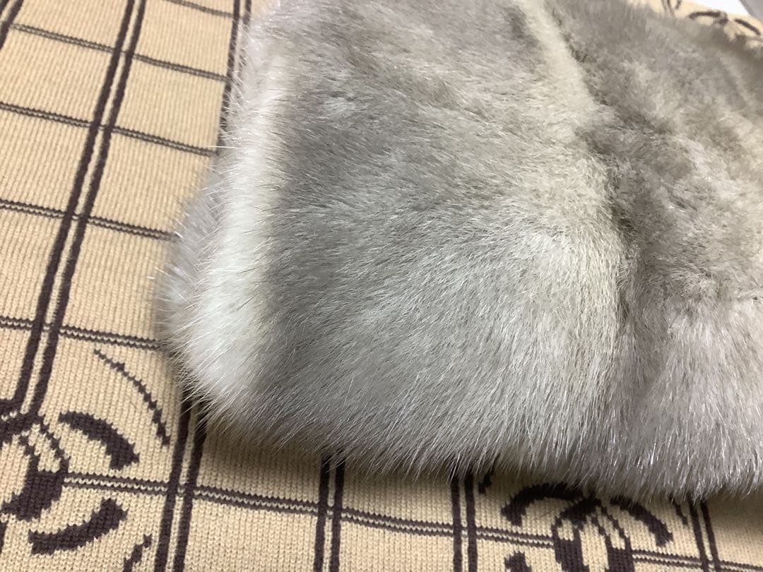 Sale!ハンドメイド♪美しいサファイアミンクのスヌード スリット