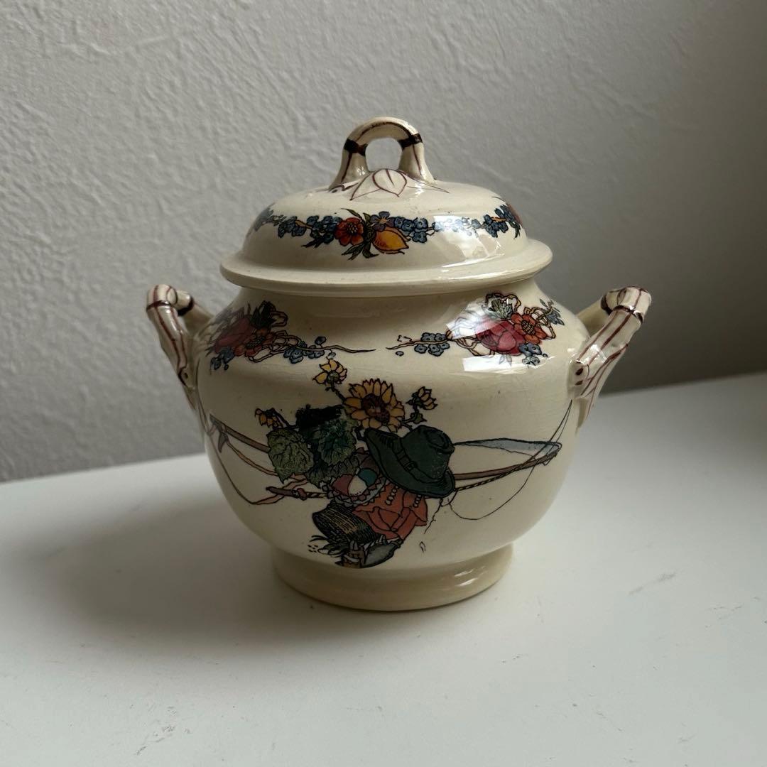 フランスアンティーク サルグミンヌ オベルネ シュガーポット