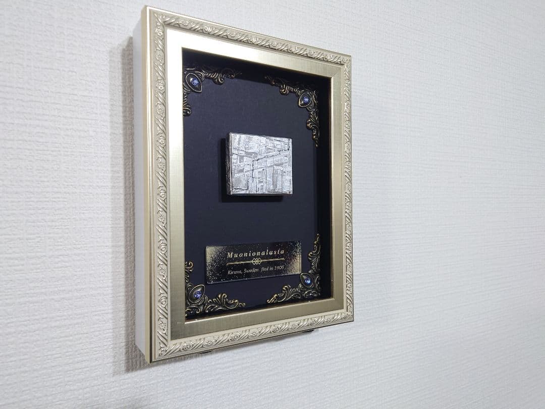 隕石絵画 ムオニオナルスタ隕石 133g鉄隕石【検索ワード ギベオン