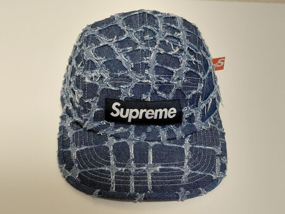 極美品　Supreme　Croc　Denim　Camp　Cap　\"Indigo\"