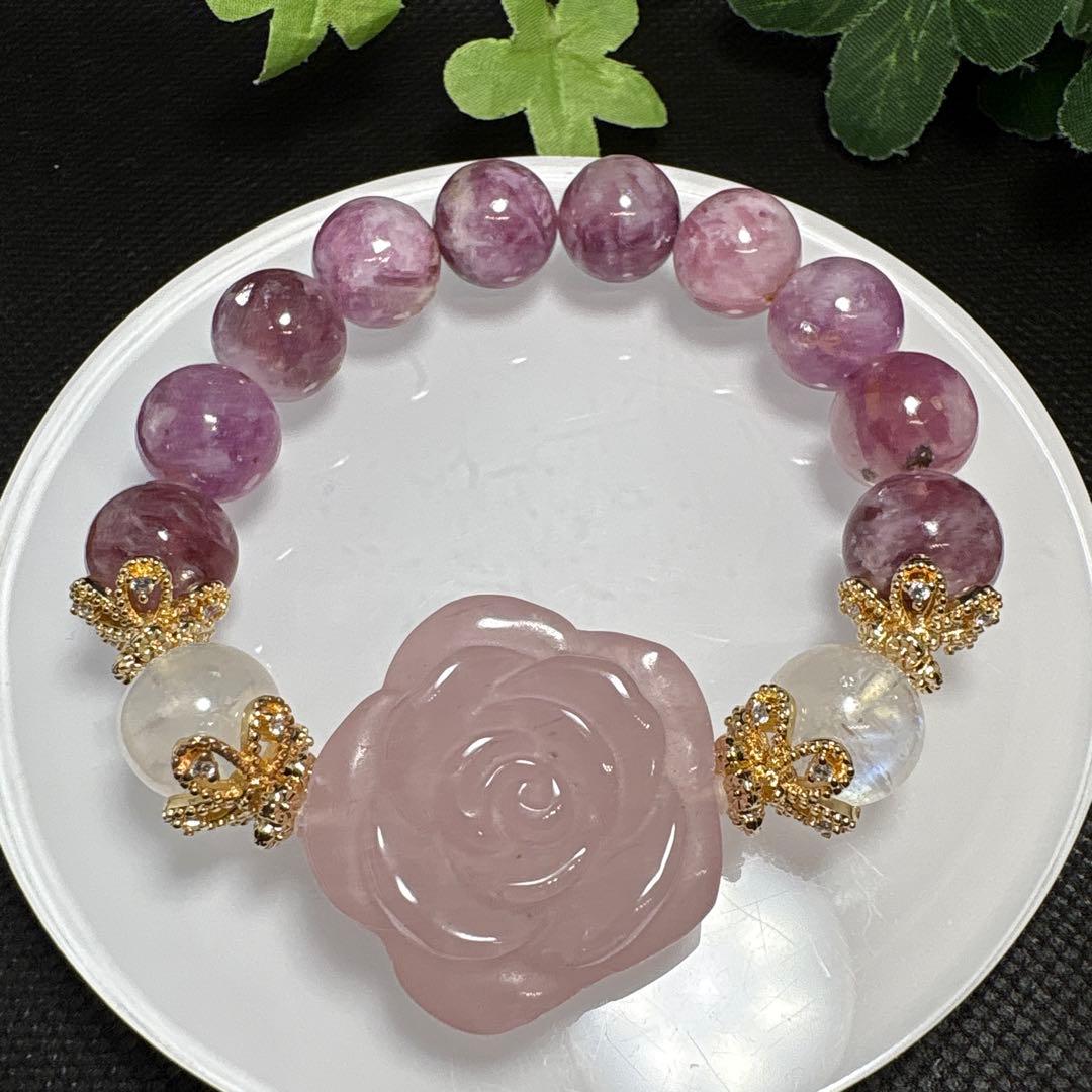 ＊やっちゃん様お取置き7./1＊ローズクォーツ　薔薇　パープルマイカ　マイカイン