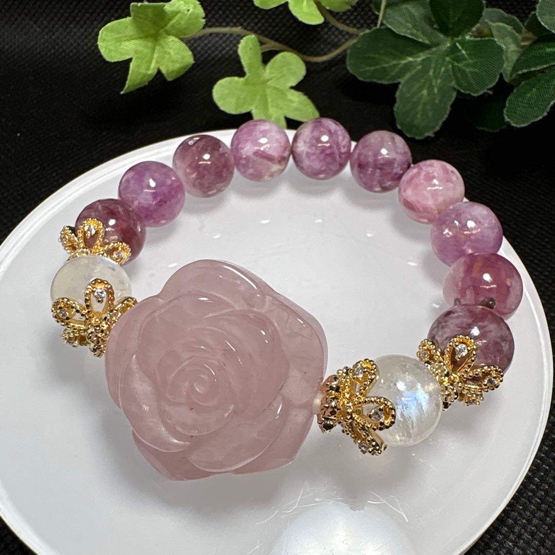 ＊やっちゃん様お取置き7./1＊ローズクォーツ　薔薇　パープルマイカ　マイカイン