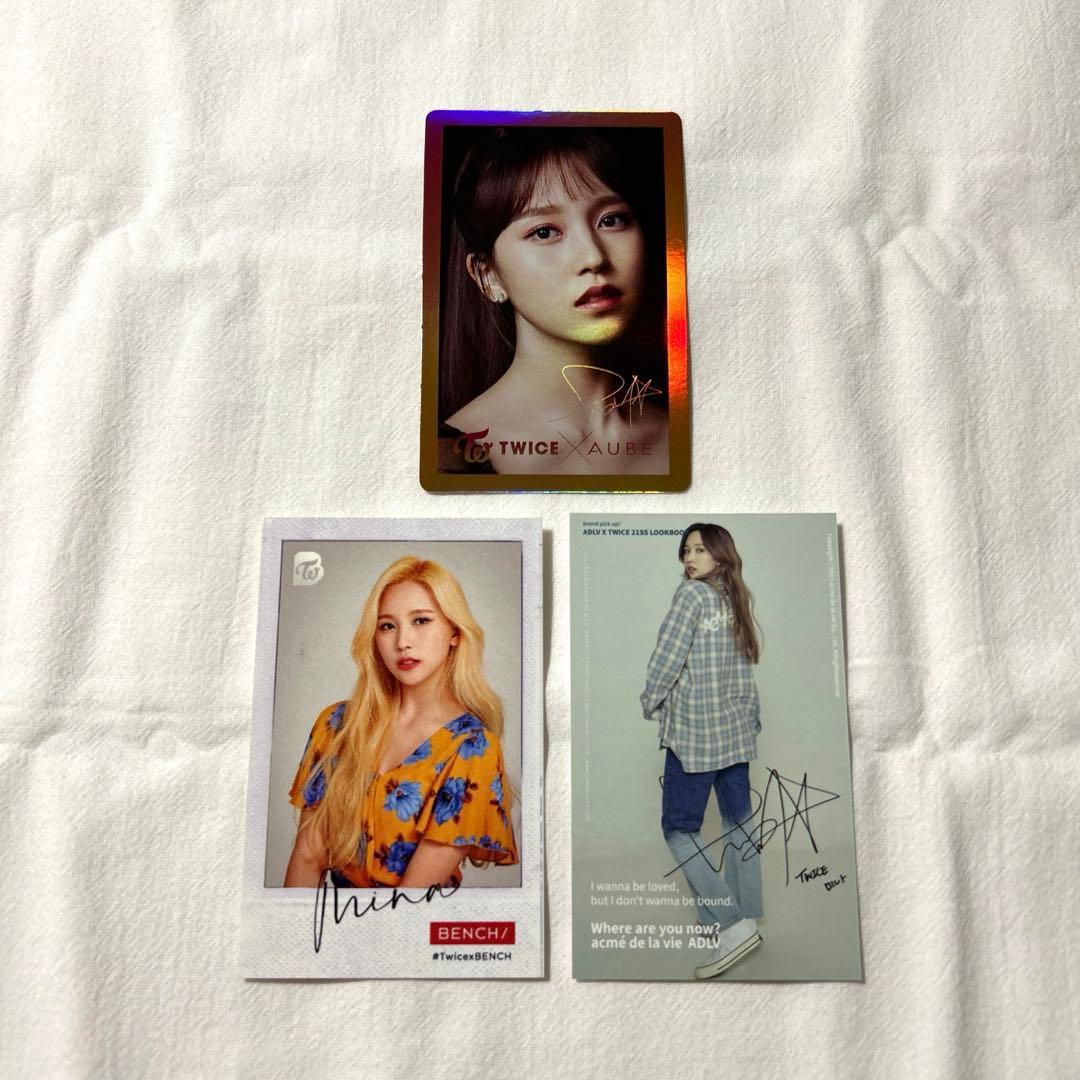 TWICE コラボ AUBE ADLV BENCH 特典 トレカ ミナ - メルカリ