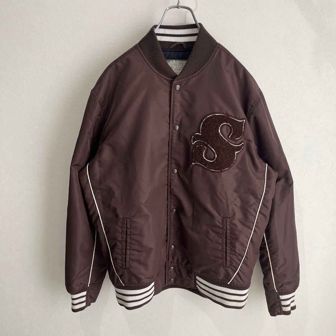 【希少】STUSSY　スタジャン　OLD GOLD Sロゴ　オールドステューシー 希少】STUSSY スタジャン OLD GOLD Sロゴ オールドステューシー - メルカリ