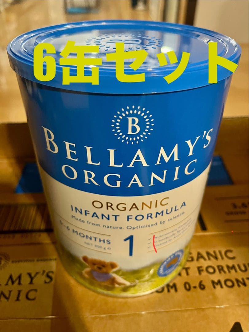 【送料込】ベラミーズ オーガニック 粉ミルクstep1 0-6ヶ月 6缶セット Bellamy's（ベラミーズ）オーガニック粉ミルク 大缶 800g 混合6缶