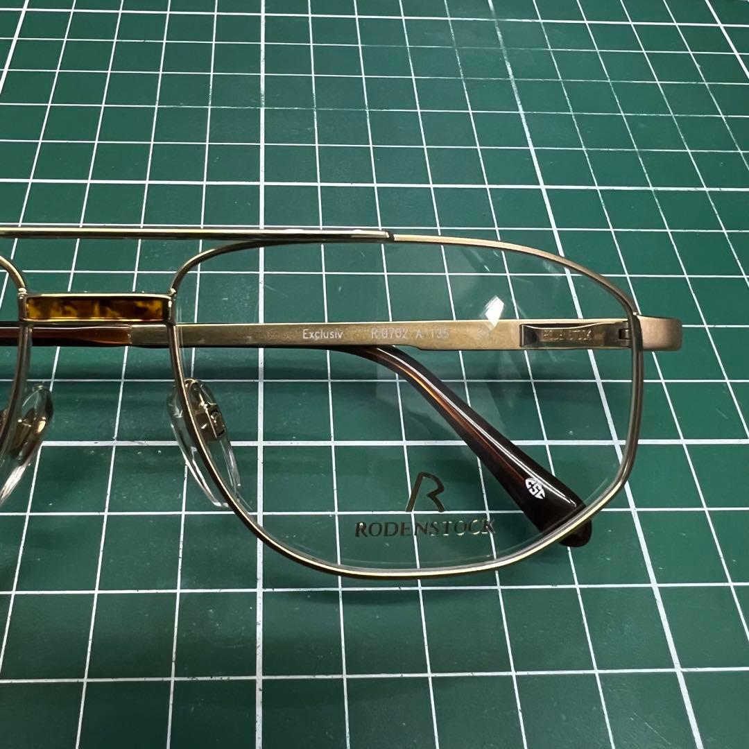 ヴィンテージ RODENSTOCK ツーブリッジ メガネフレーム ドイツ製 金色