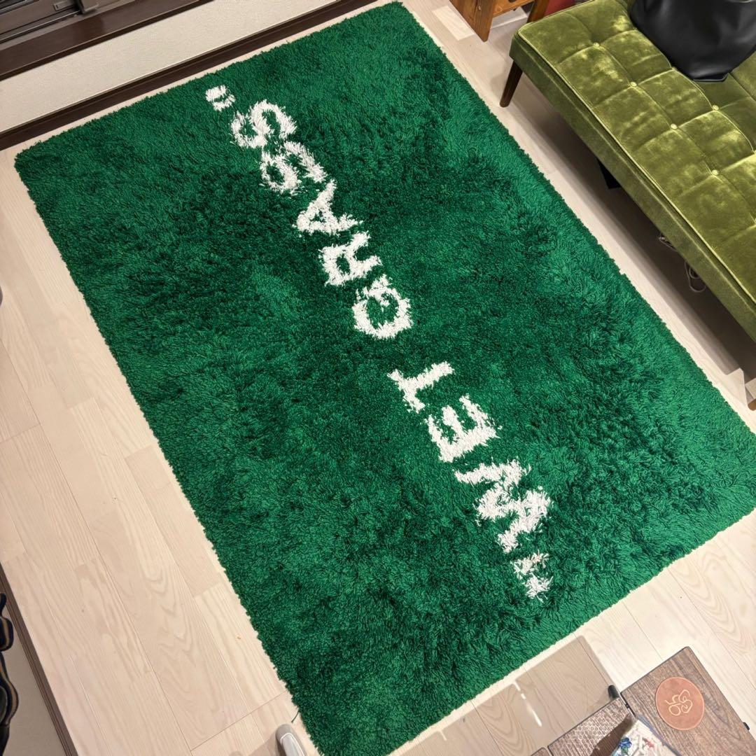 IKEA×Virgil Abloh MARKERAD“WET GRASS”ラグ IKEA x VIRGIL ABLOH MARKERAD Wet Grass Rug GREEN×WHITE 133cm x