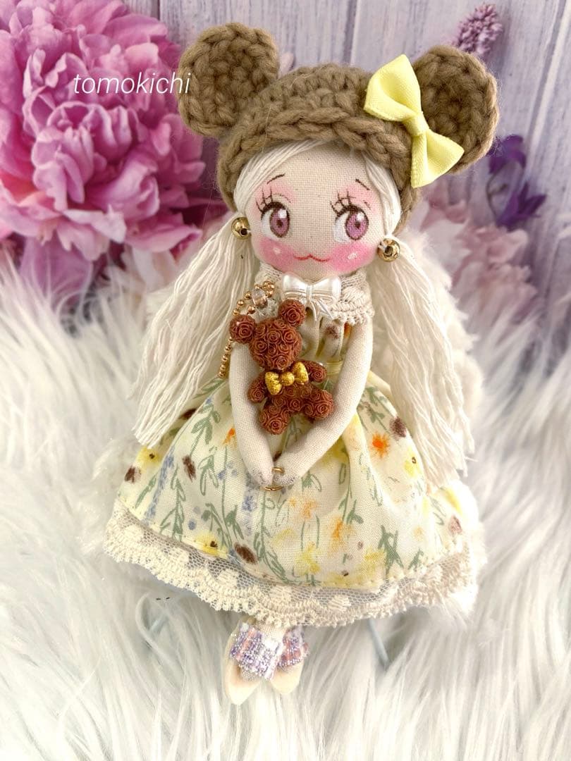 クマ耳帽子❤️ゆるふわツインテール❤️ドールチャーム