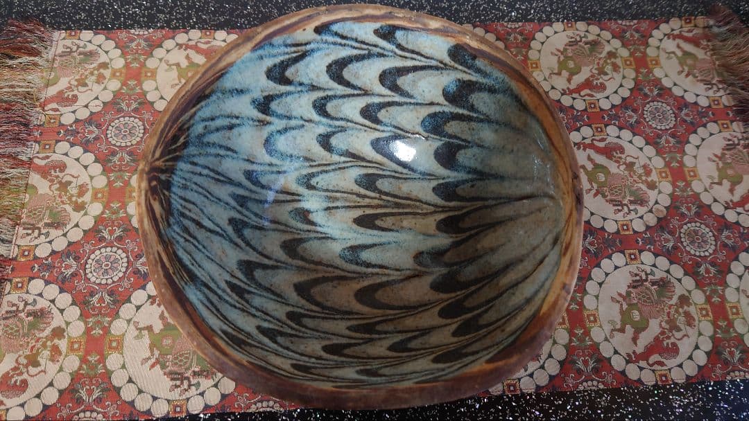 上田恒次作練込鉢