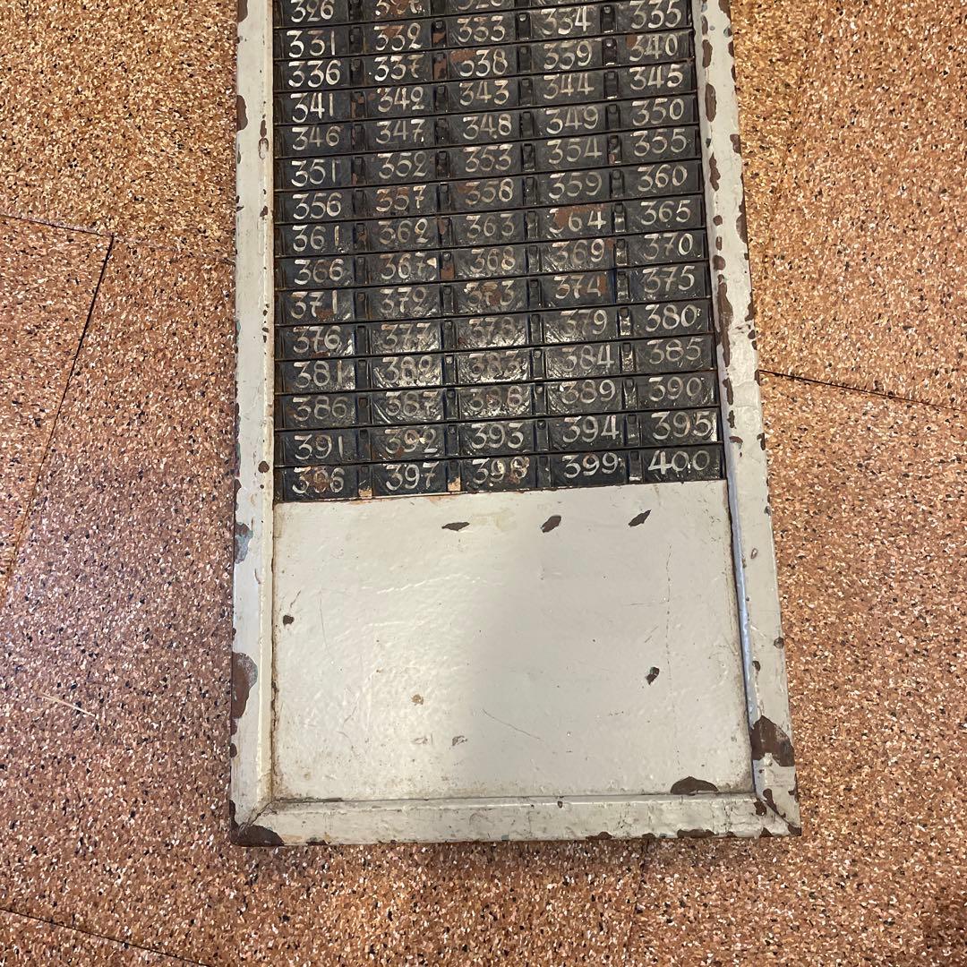 アンティーク アイアン ナンバー 美品 鉄 古道具 カード入れ コーヒー