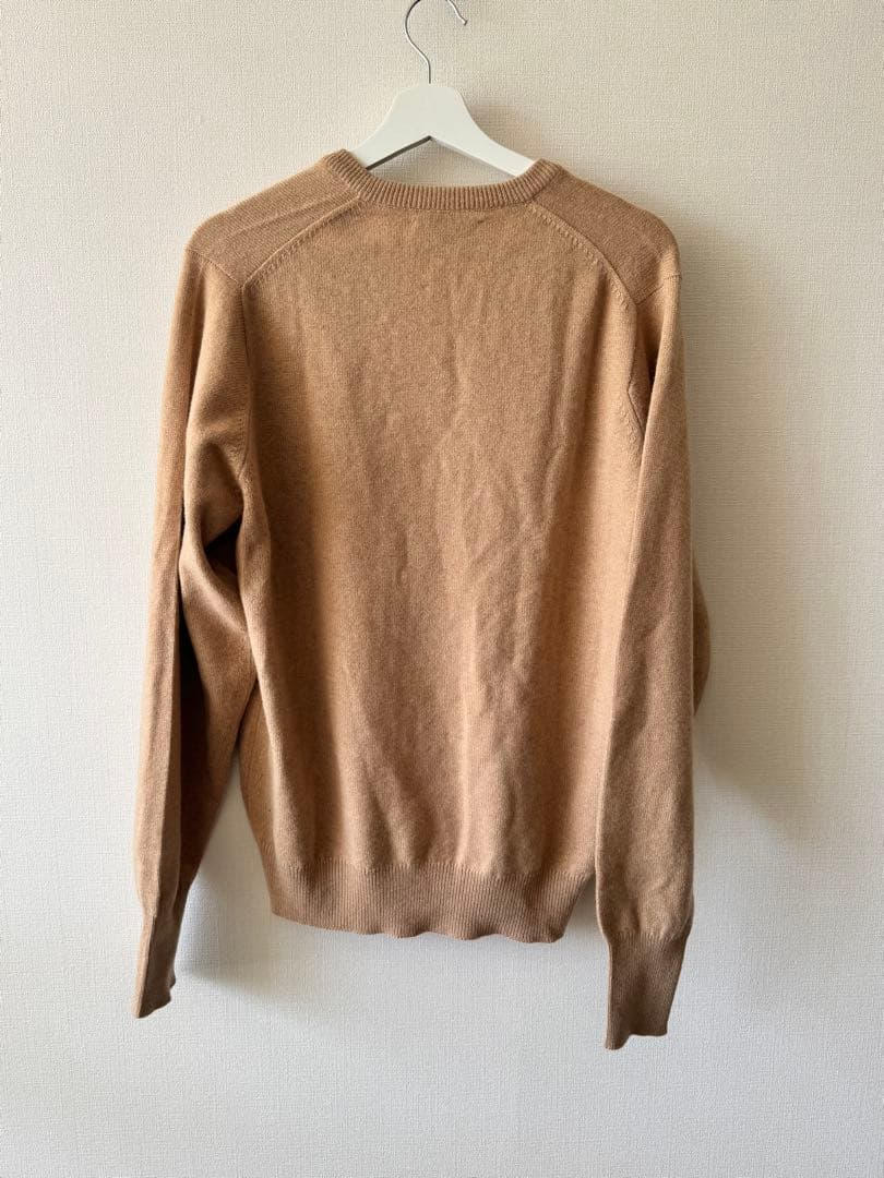 極美品✨バランタイン 英国製 カシミヤ100% Vネックニット キャメル 44