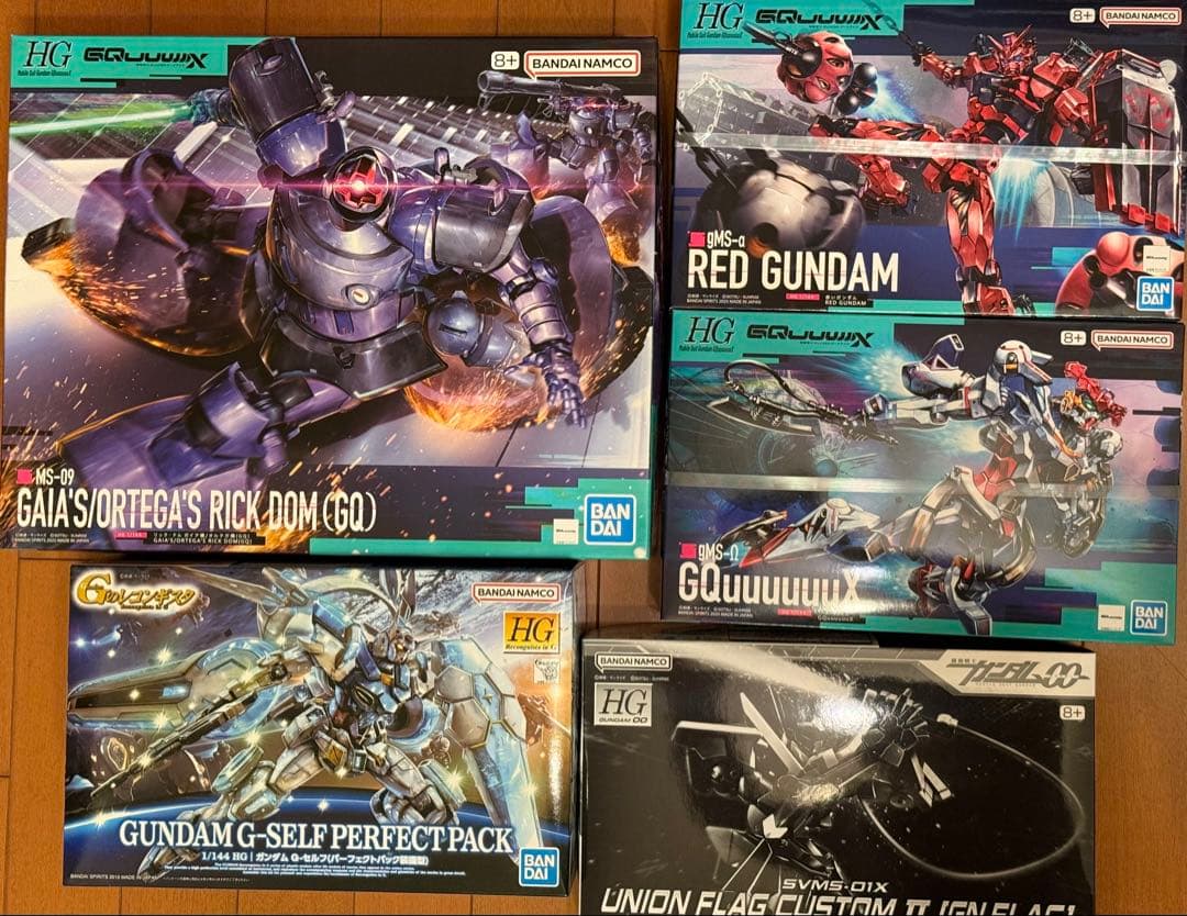 HG ガンプラまとめ売り（ジークアクス、Gセルフ、ユニオンフラッグ） 機動戦士ガンダム00」より「HG 1/144 グラハム専用ユニオンフラッグ