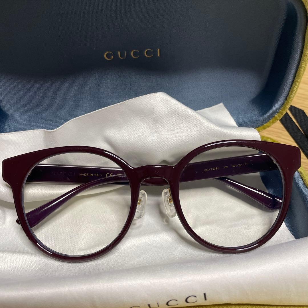 GUCCI ワインレッド サングラス キャットアイ　シニアグラス GUCCI ワインレッド サングラス キャットアイ シニアグラス Gucci