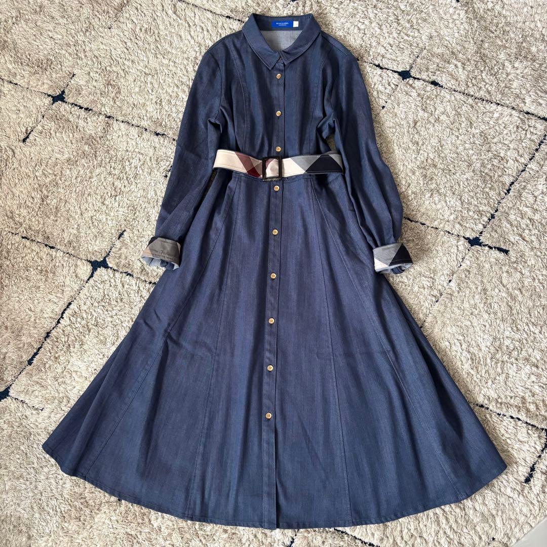 【極美品✨】ブルーレーベルクレストブリッジ　シャツワンピース　ベルト　チェック BLUE LABEL CRESTBRIDGE（ブルーレーベルクレストブリッジ）の