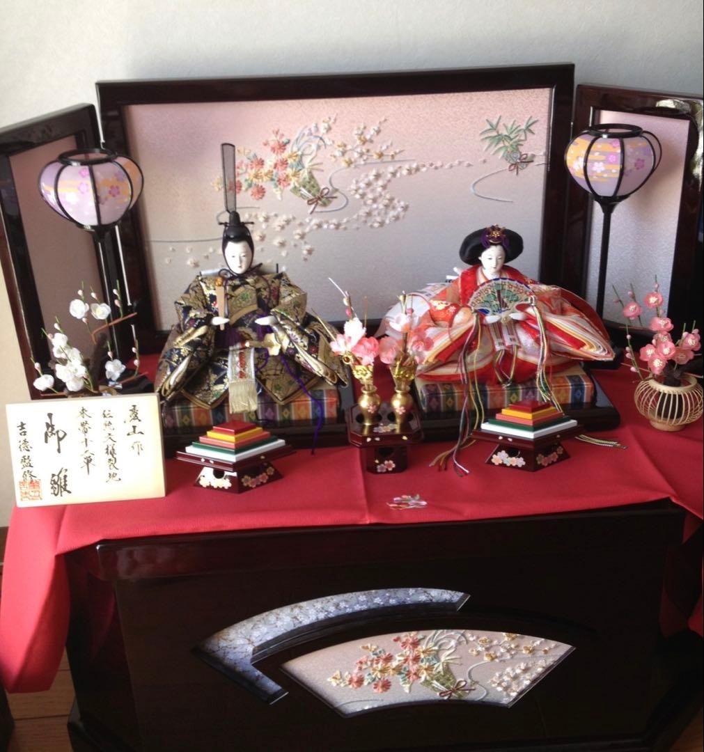 正午まで価格‼️1度のみ飾った雛人形♡台座に収納可 雛人形 kokokara（ここから） 和花-nodoka- 花飾りひな人形（メーカー