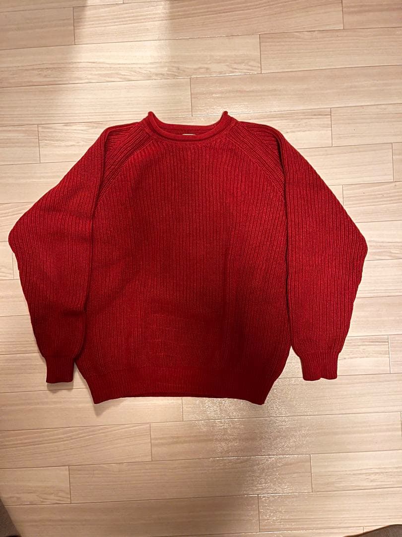 短丈L.L.Bean 赤 ニットセーター Mサイズ　ラグラン 古着通販 サイト | IDENTITY official web store (アイデンティティー)