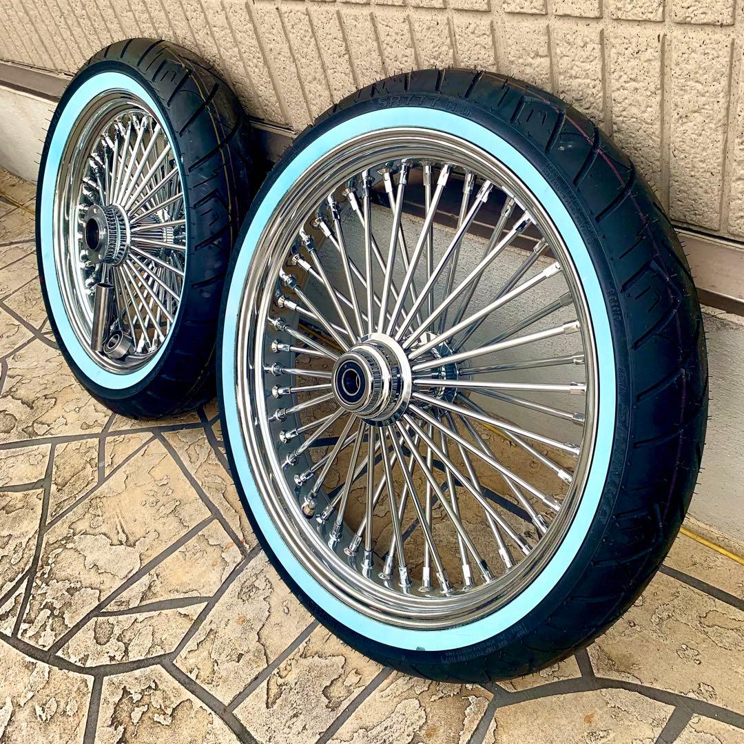 希少！ハーレー ファットスポークホイール 21×18inc タイヤ付 FXDWG