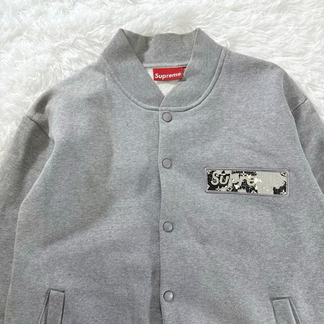 Supreme シュプリーム スウェットスタジャン グレー 裏起毛 カナダ製