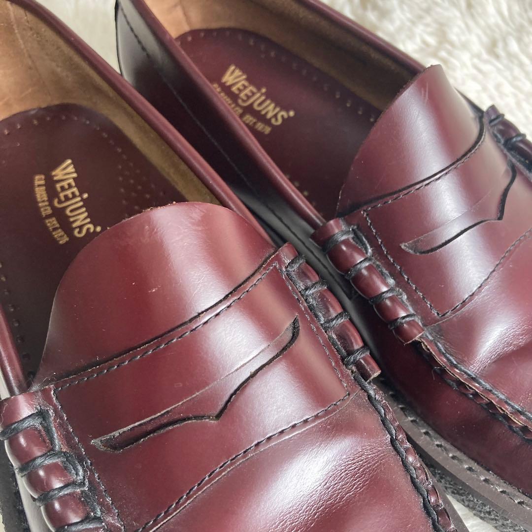 【美品】G.H.BASS Weejuns ローファー ブラウン レッド