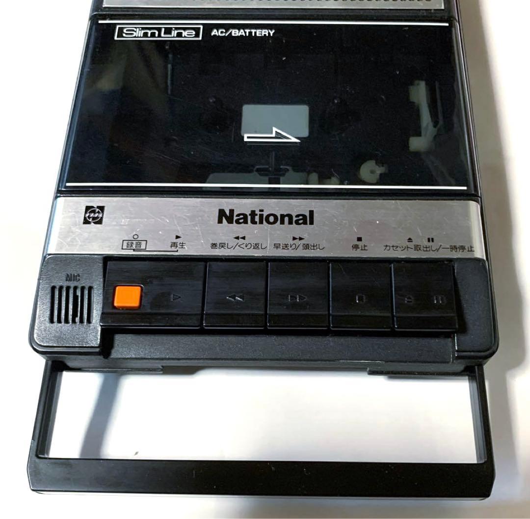 ナショナル ポータブル カセット レコーダー RQ-2735 可動品 中古