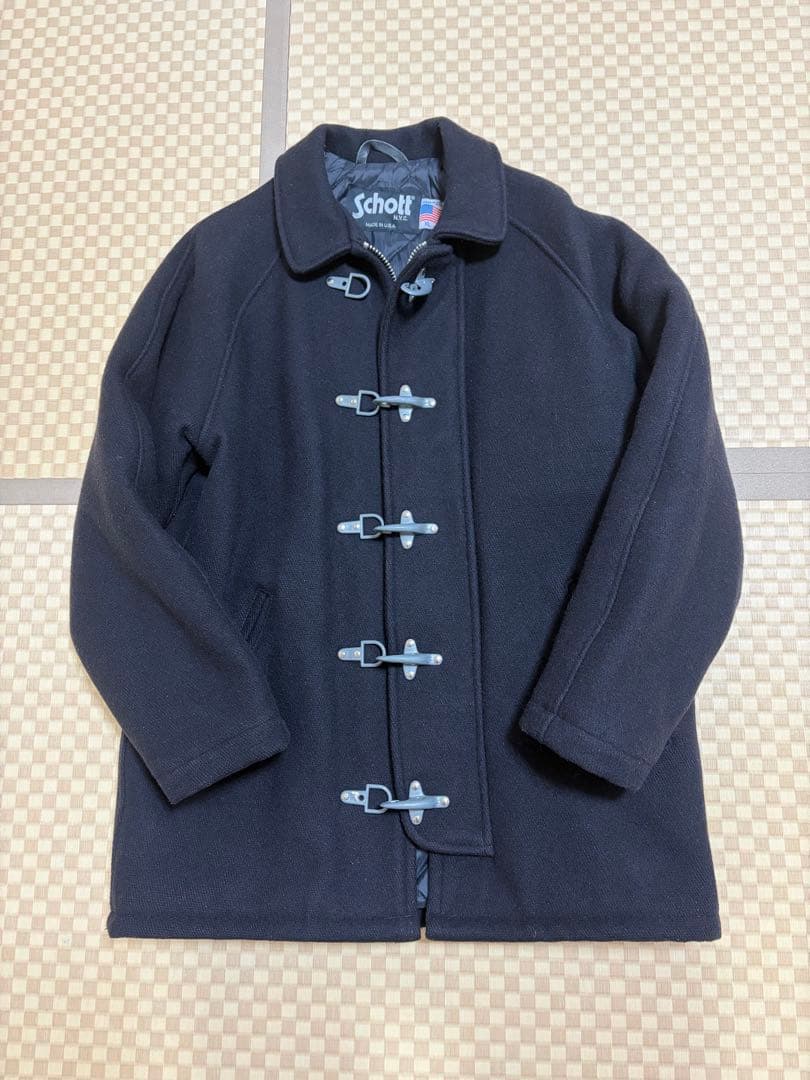 ショット　ファイヤーマンジャケット　ファイヤーマンコート Schottショット ロゴ刺繍 キルティングライナー ファイヤーマンコート