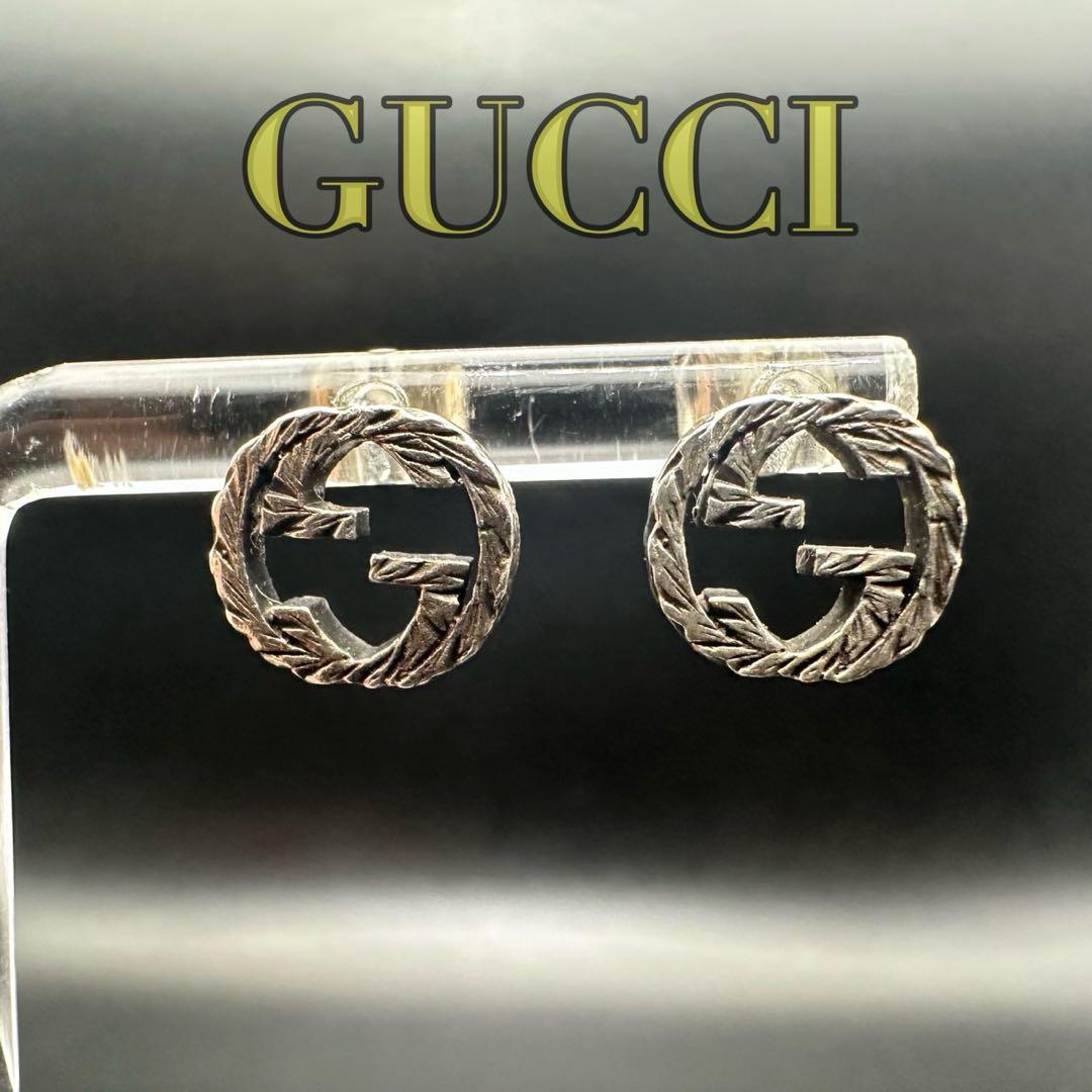 極美品✨ GUCCI グッチ ピアス アラベスク インターロッキング 1752