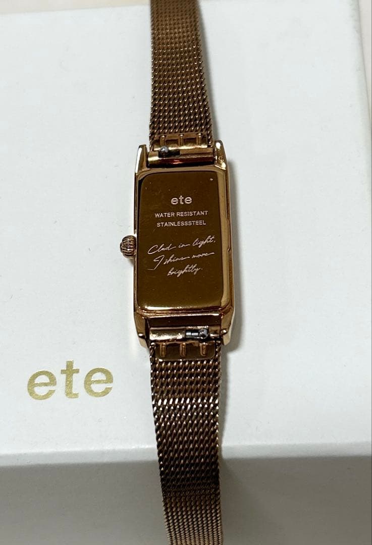 ete クリスマス限定 腕時計 ピンクゴールド 電池交換済