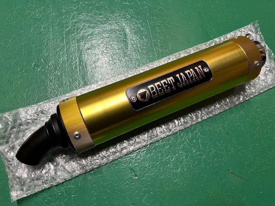 サイレンサー 50.8π 金 メッキ 先黒 ロゴ有BJ/汎用 BEET キジマ