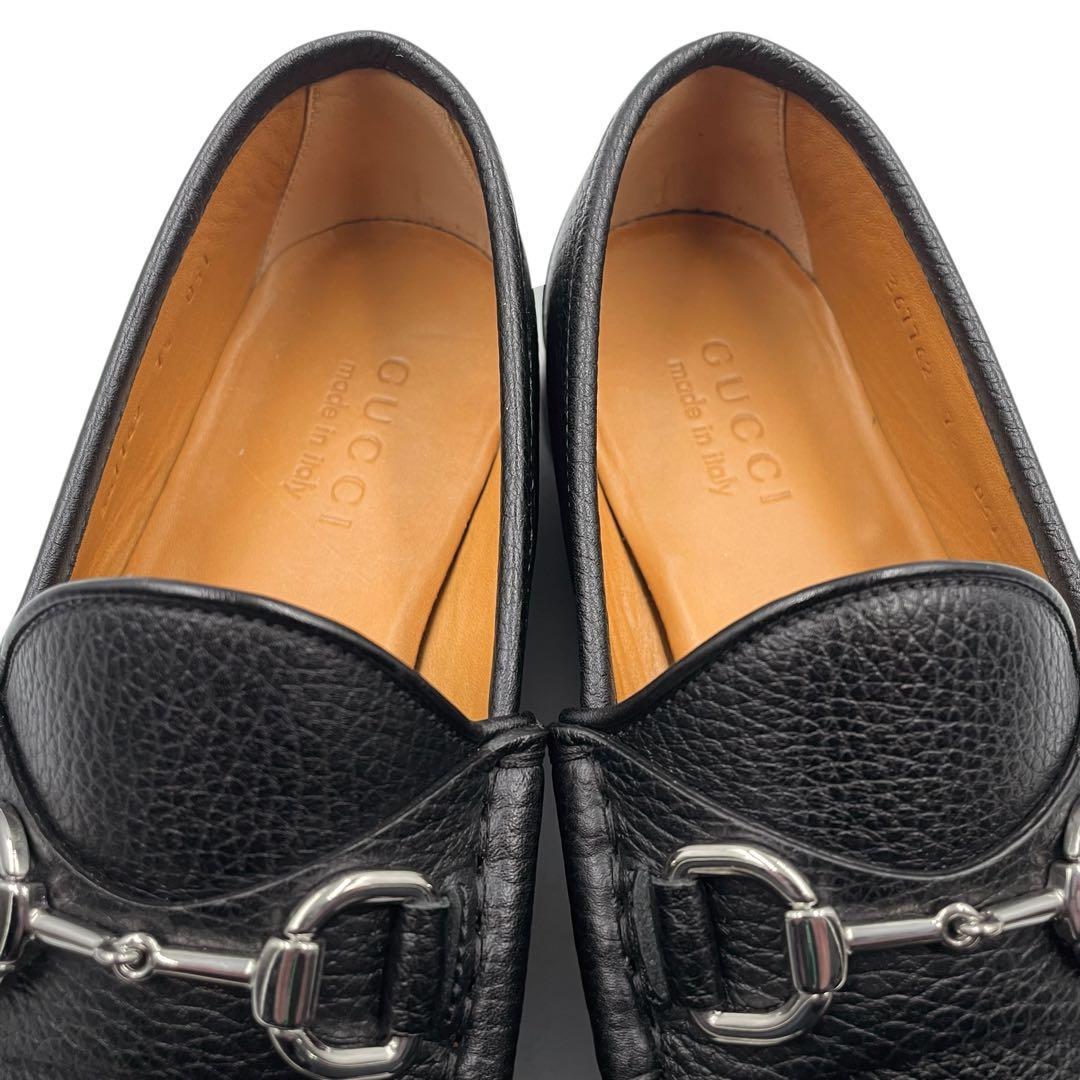 《未使用品》GUCCI グッチ ホースビット ビットローファー 黒系 7 1/2