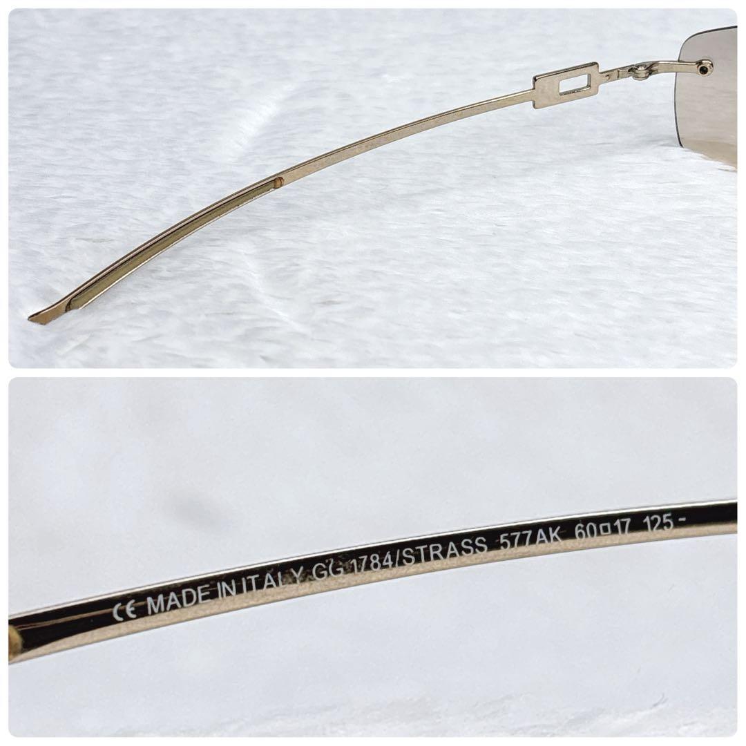 GUCCI linestone rimless サングラス y2k 00s ファッション レディース