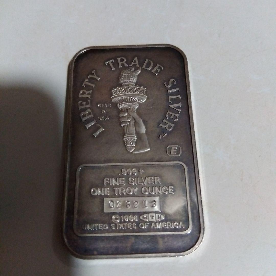 liberty traed silver 1トロイオンス シルバーバー - メルカリ