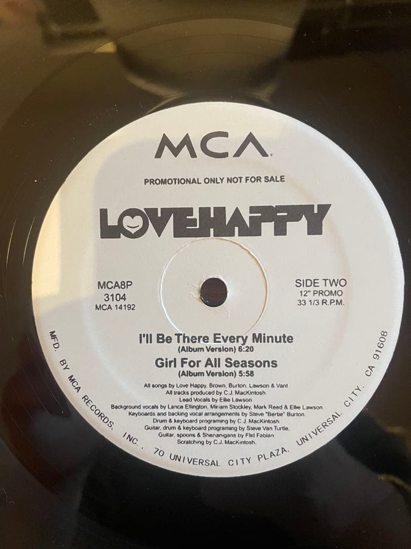 プロモ盤LOVE HAPPY EP CJ MACKINTOSH EVERYDAY