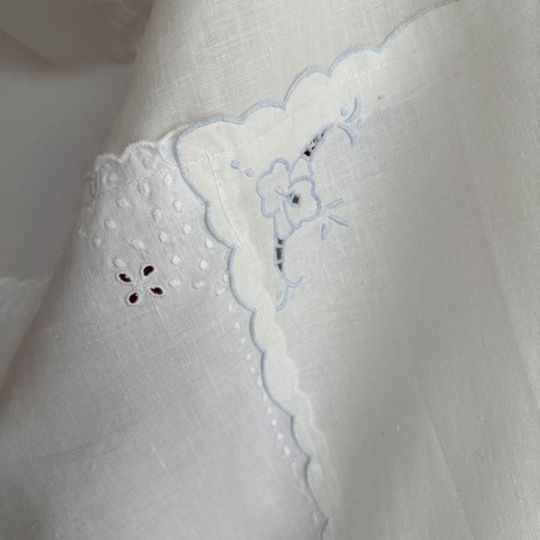 大SALE❣️フランスアンティーク花柄刺繍レースクロスカーテンஐ⑥