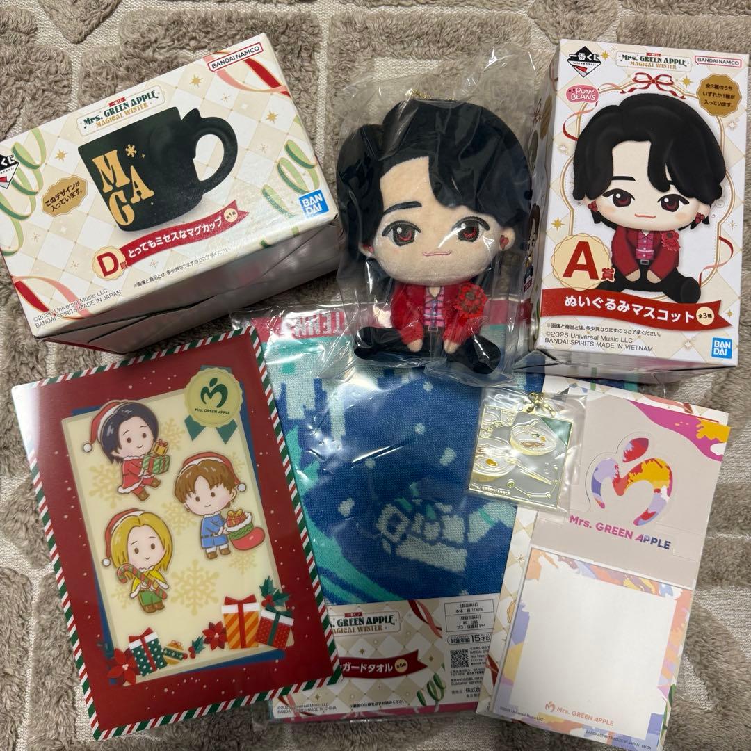Mrs.GREEN APPLE ミセス 大森元貴 A賞ぬいぐるみ D賞マグカップ - メルカリ
