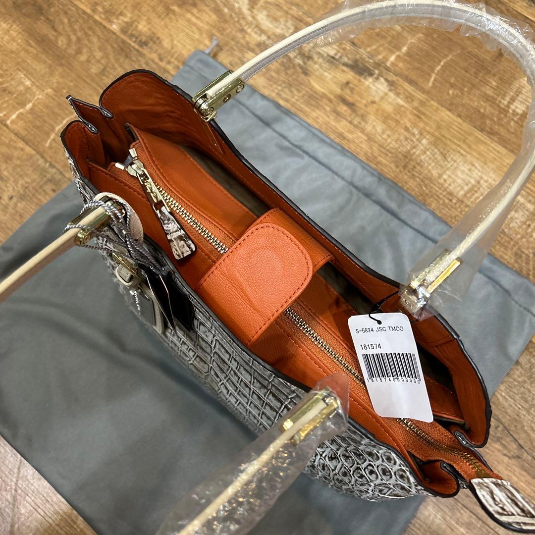 未使用 Pelley Lusso ペレリールッソ クロコ ハンドバッグ - メルカリ