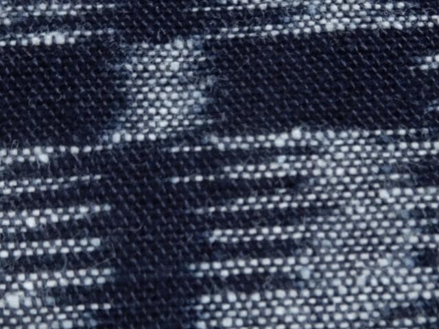 木綿・弓浜絣単衣着物・手織り藍染 ・地厚 - メルカリ