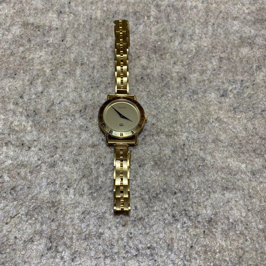 GUCCI ゴールド アナログ時計 金属製バンド Gucci Watch Band 1400L Ladies Gold-tone | Replacement Strap