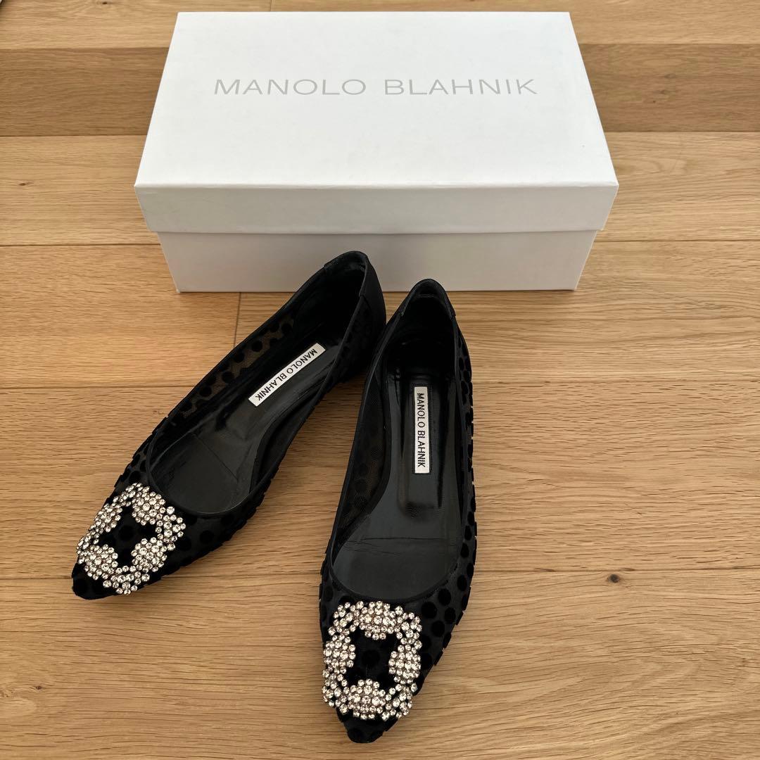 マノロブラニクハンギシフラットシューズ/ドゥロワー