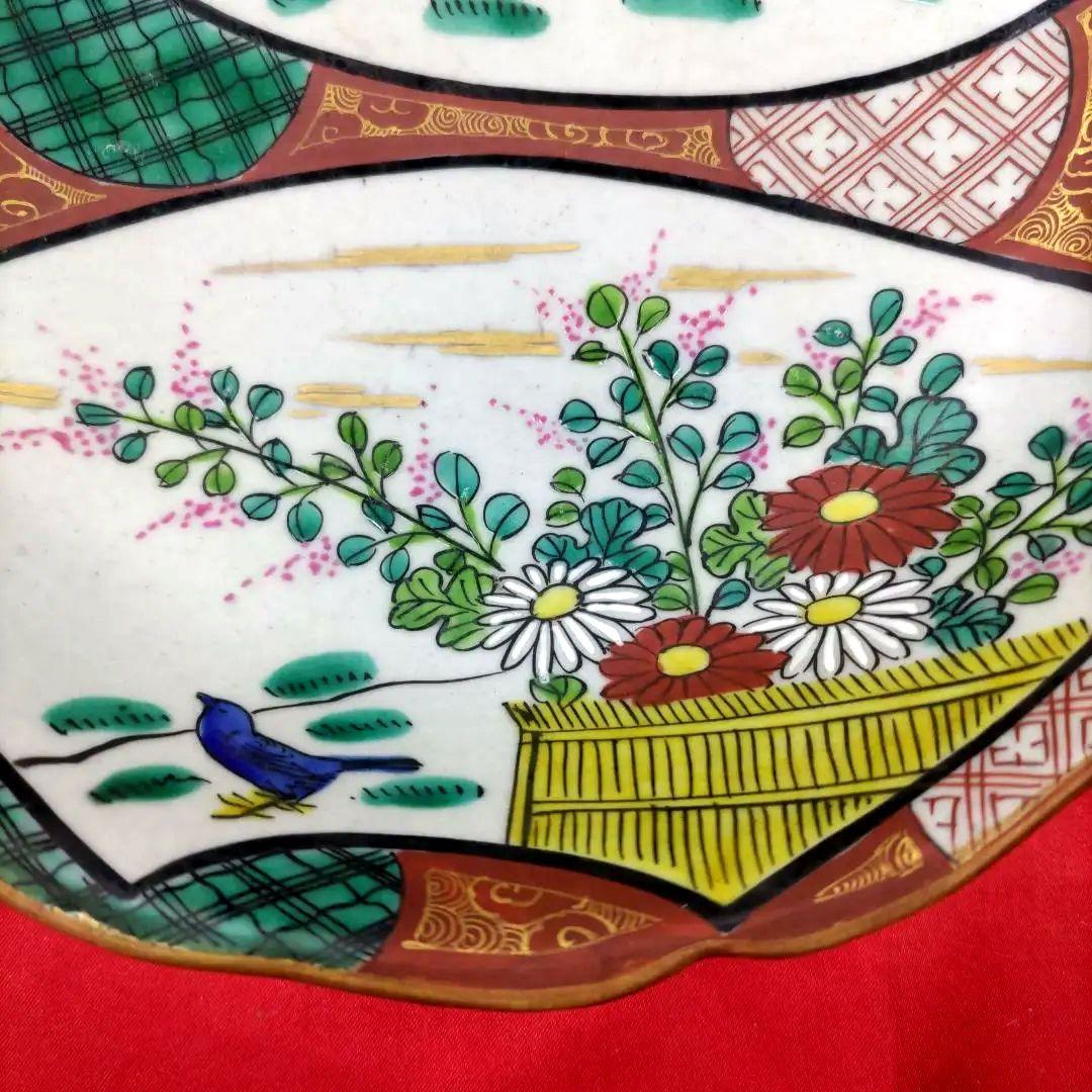 九谷焼 古九谷 青九谷 庄三 なます皿 小皿 小鉢 6寸皿5