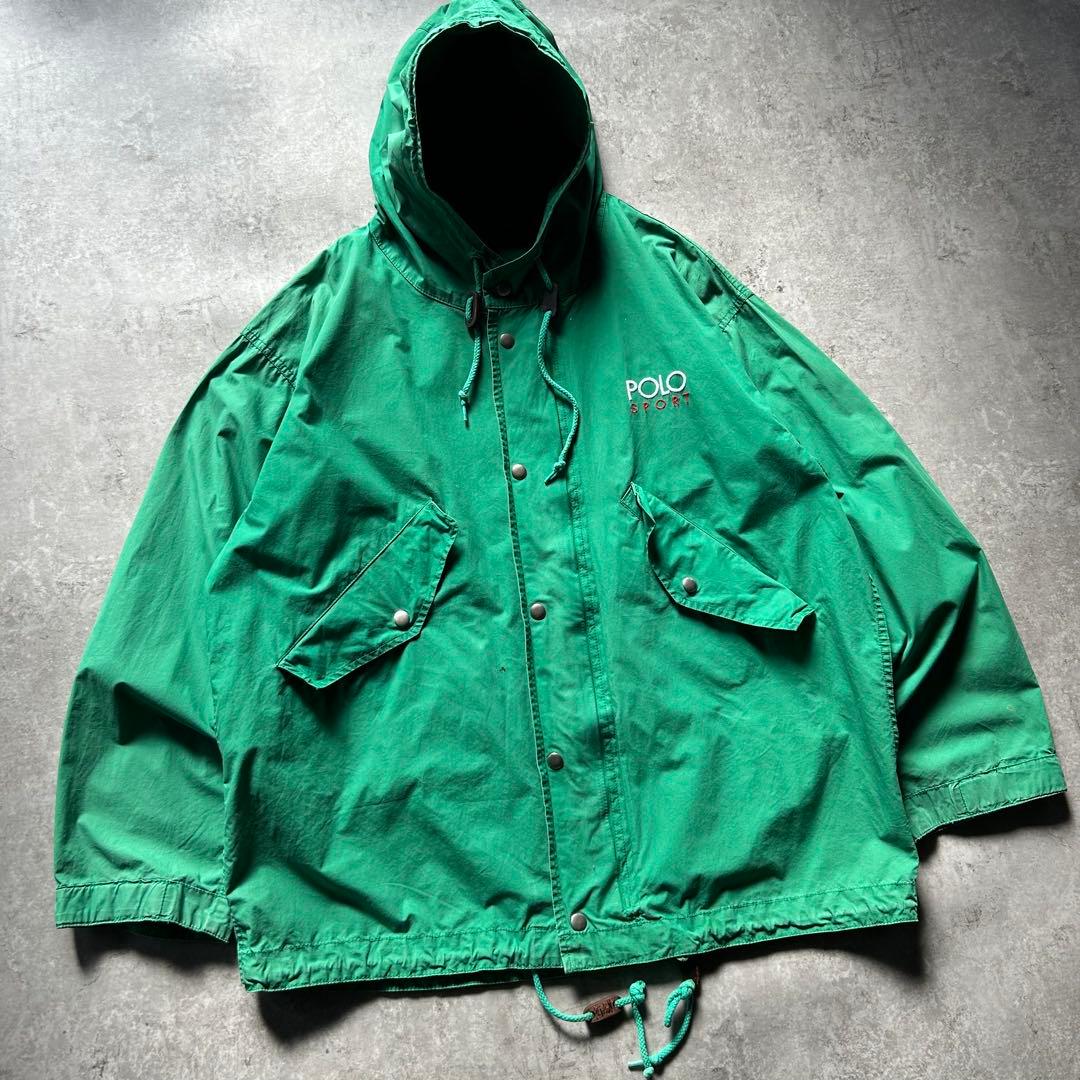 90s ポロスポーツラルフローレン マウンテンパーカー グリーン M-51