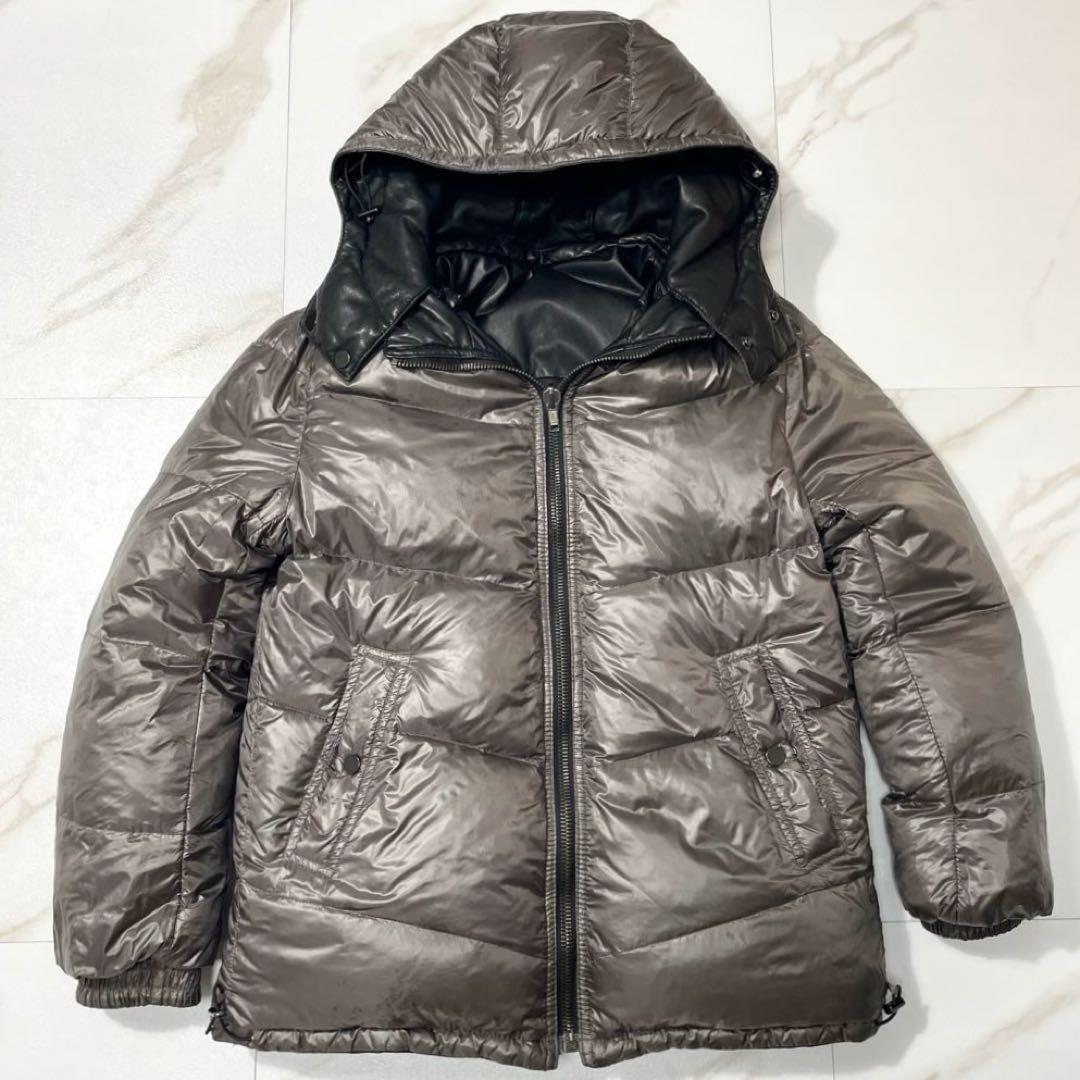 トゥモローランド レザー ダウンジャケット リバーシブル 羊革 4way L