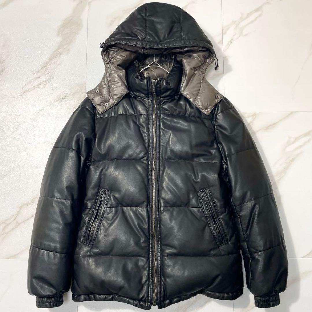 トゥモローランド レザー ダウンジャケット リバーシブル 羊革 4way L
