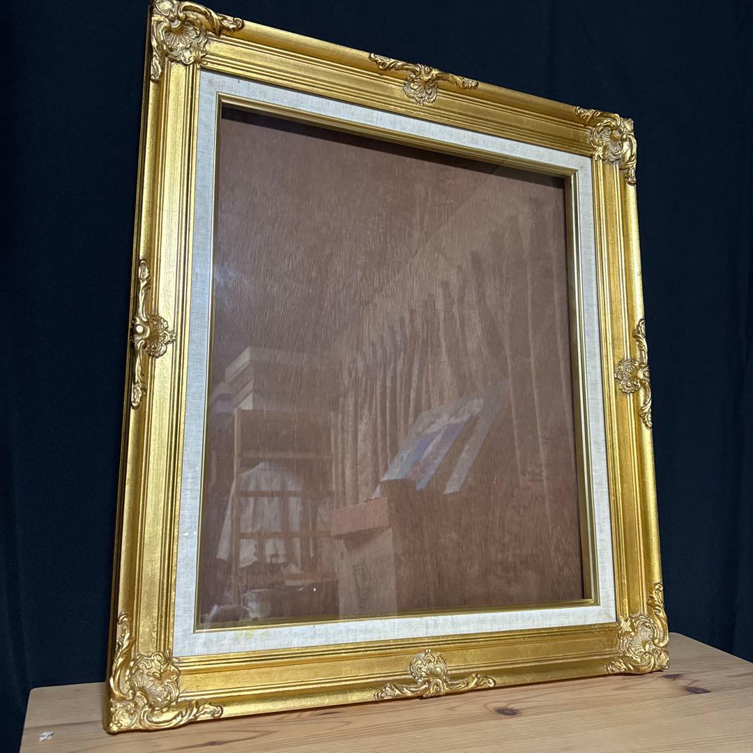 F10号　額縁　油彩額縁　油絵額縁　ガラス ゴールド油彩額縁 | F10号 - 額縁 - 激安通販 | 額のまつえだ / 油彩