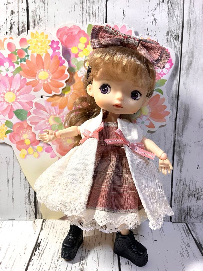 モンストドールサイズレースたっぷりオーバーコートワンピースセット