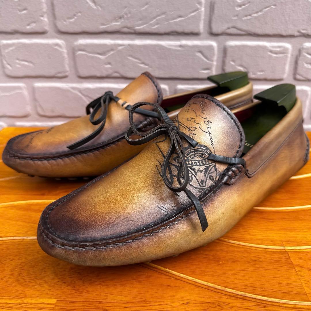 美品】 ベルルッティ カリグラフィ スクリットレザー ドライビング